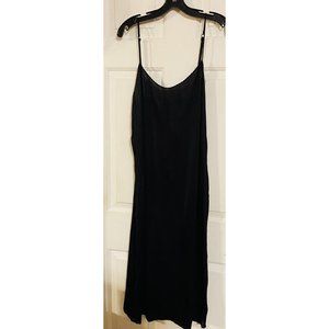 Cabernet Sleepwear black sissy SATIN GOWN Nightgown Slip Dress Lingerie Size 32